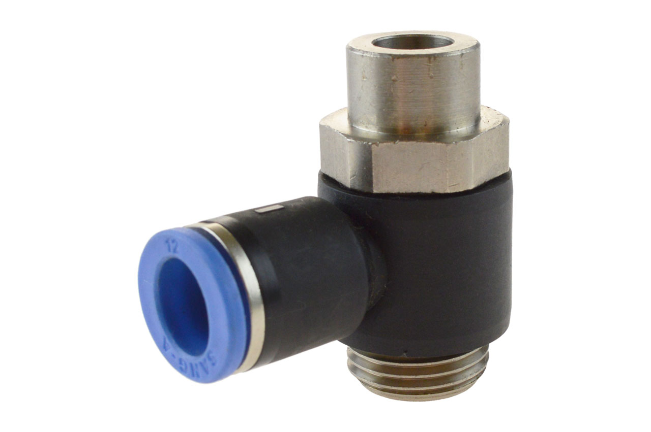 Winkel-Drosselrückschlagventil mit zylindrischem Außengewinde, Standard