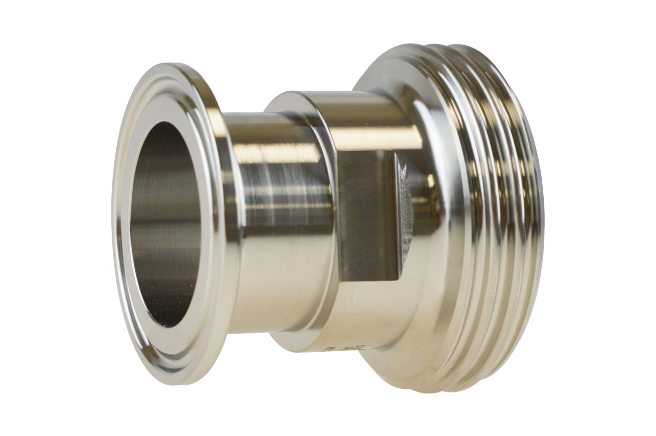 Übergangsstück Gewindestutzen auf Clamp Kupplung, Edelstahl