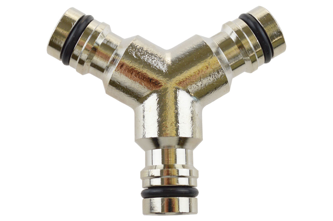 GEKA® plus Y-Stück / 3-Wege-Verteiler, Messing verchromt