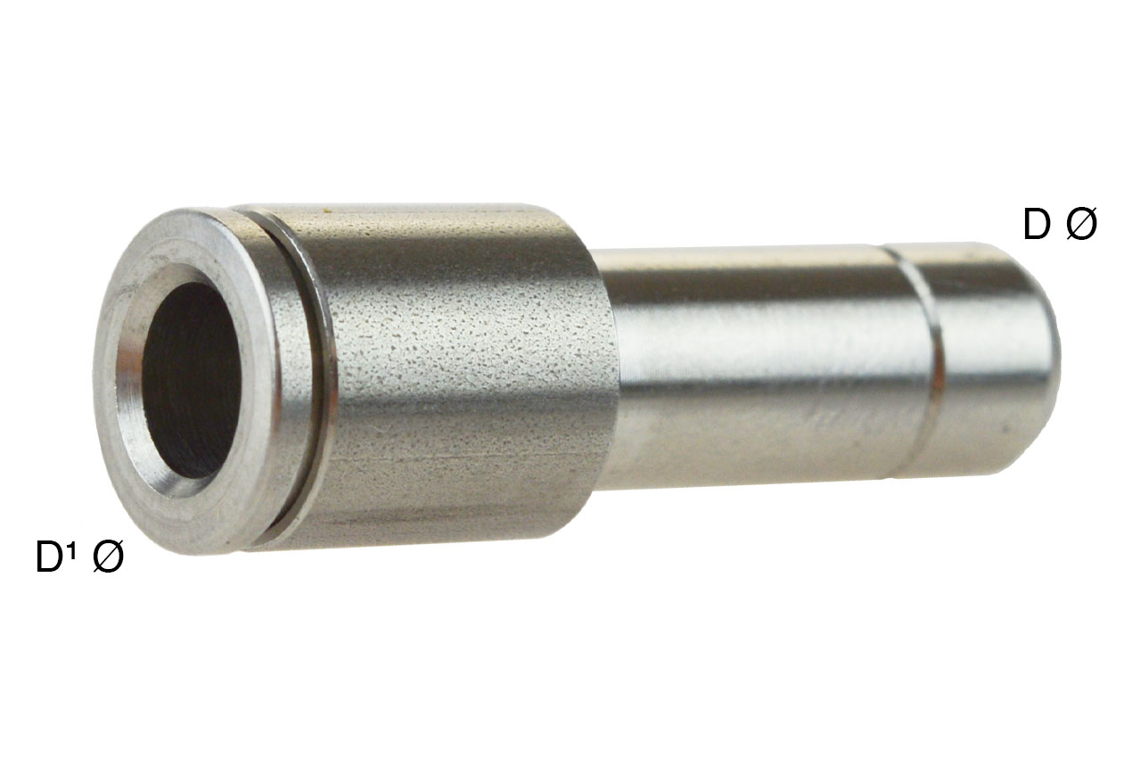 Steckverbindung reduzierend mit Stecknippel, Edelstahl