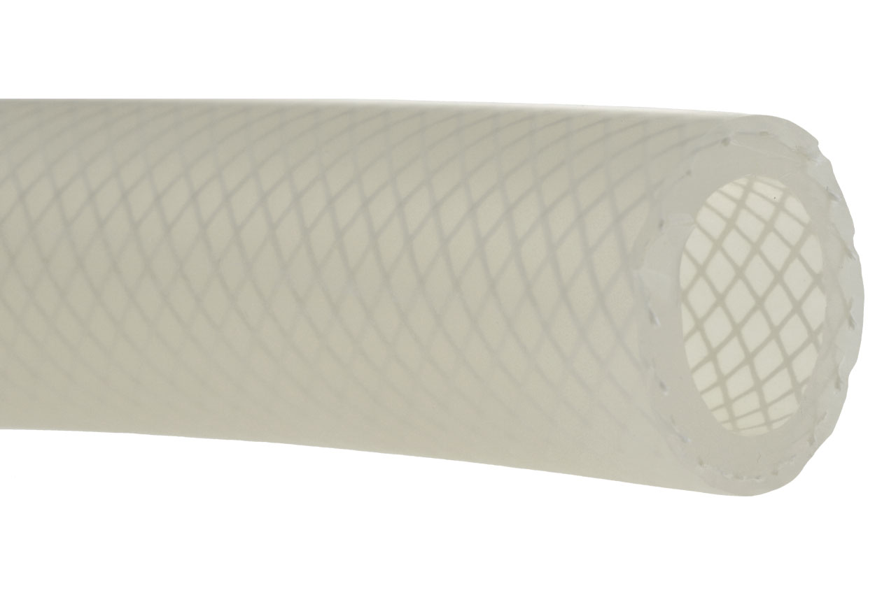 Silikon Gewebeschlauch, FDA & BfR konform, naturfarben
