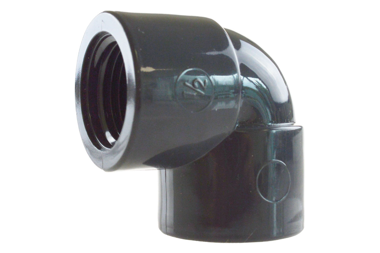 Winkel 90° mit Innengewinde, PVC-U