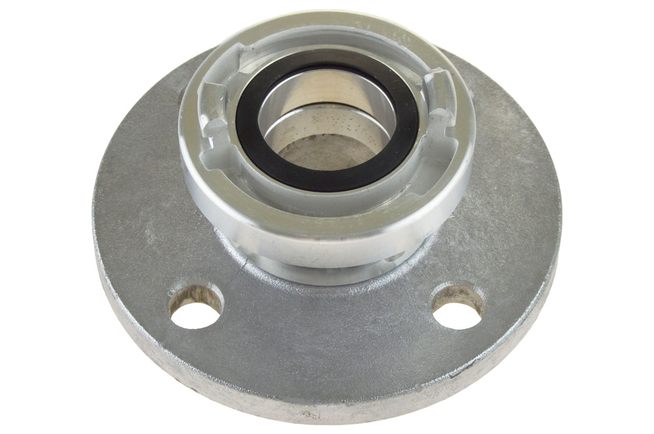 Übergangsstück System Storz auf DIN-Flansch, Aluminium geschmiedet