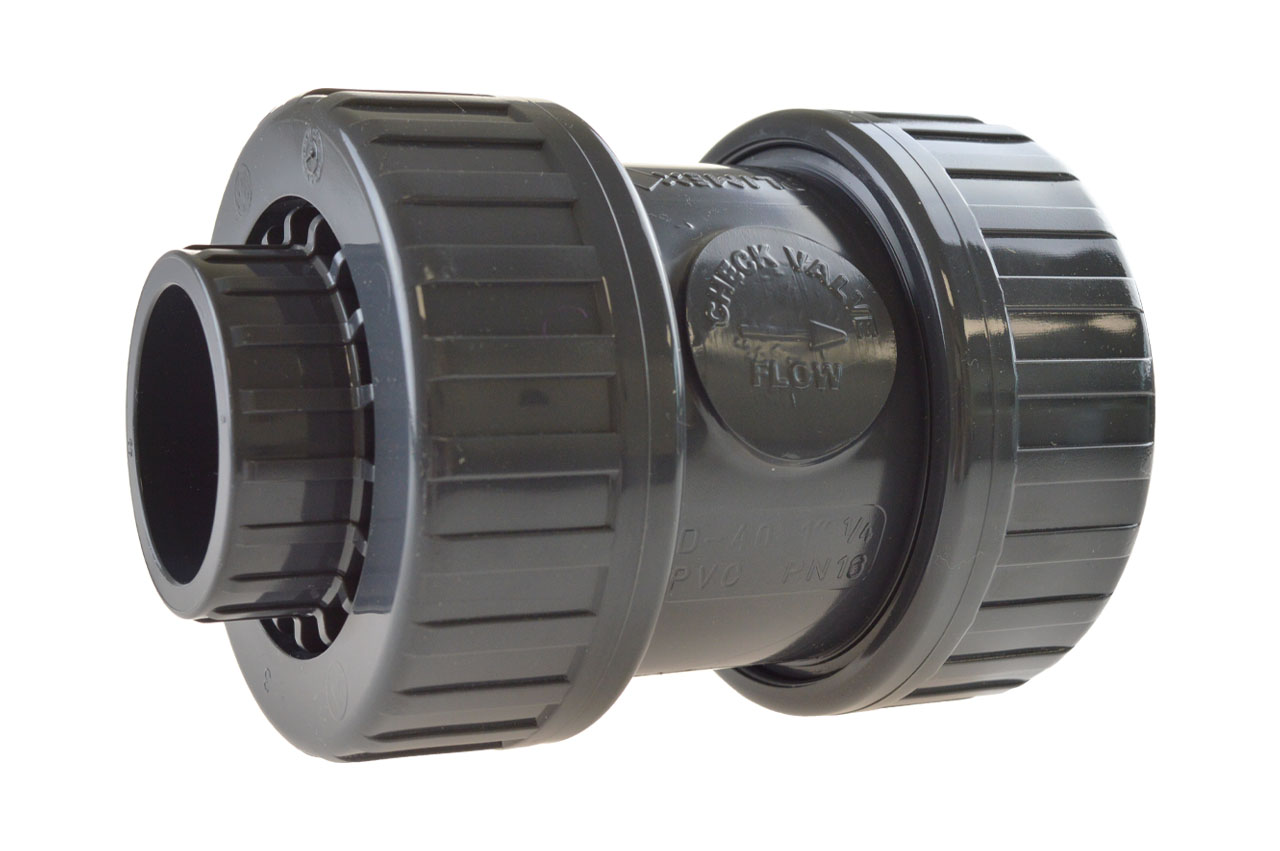 Rückschlagventil mit Klebemuffen, PVC-U