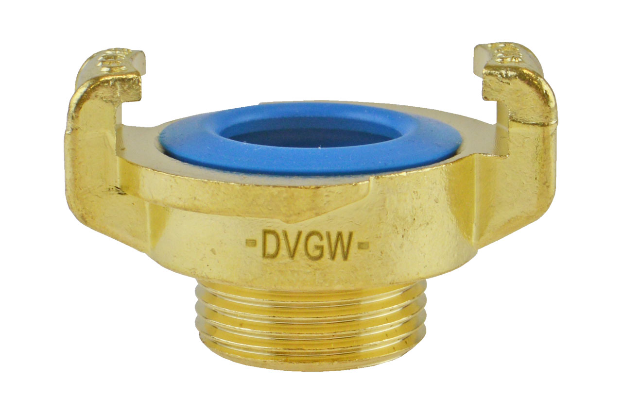 GEKA® plus Schnellkupplung K mit Außengewinde, KTW BWGL, Messing