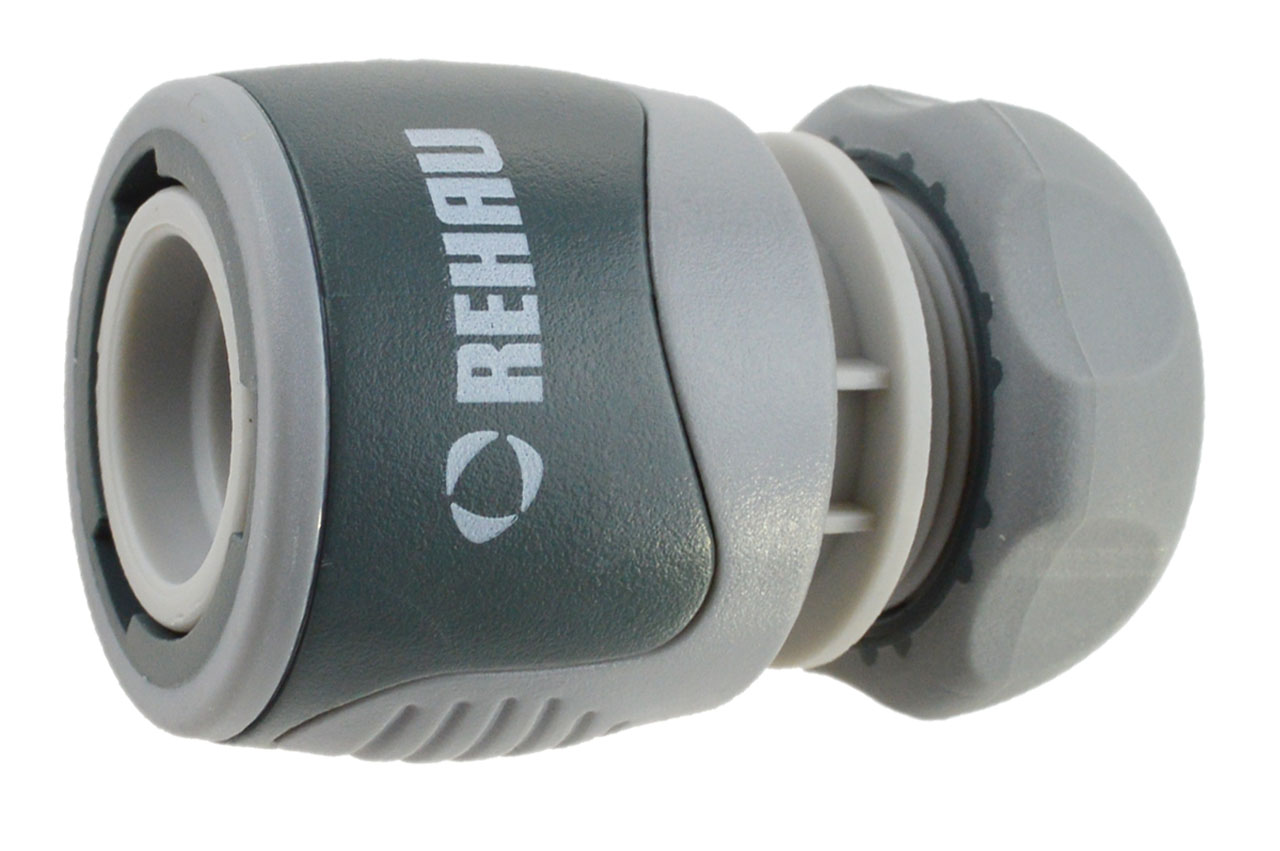 REHAU Comfort Schnellschlauchstück mit Wasserstopp, Kunststoff
