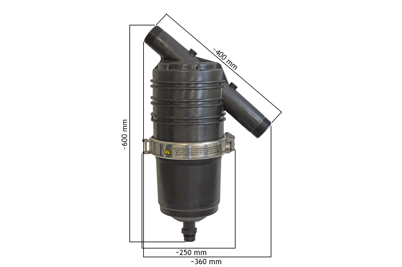 YHF - Kunststoff-Filter 120 Mesh Modell "H" mit Niro-Klammerverschluss