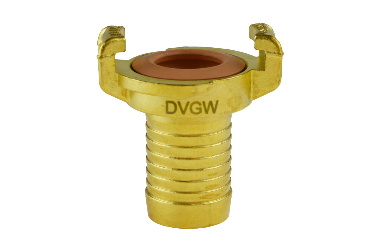 GEKA® plus Schnellkupplung mit Schlauchtülle, KTW aus Messing 1", Dichtungsseite