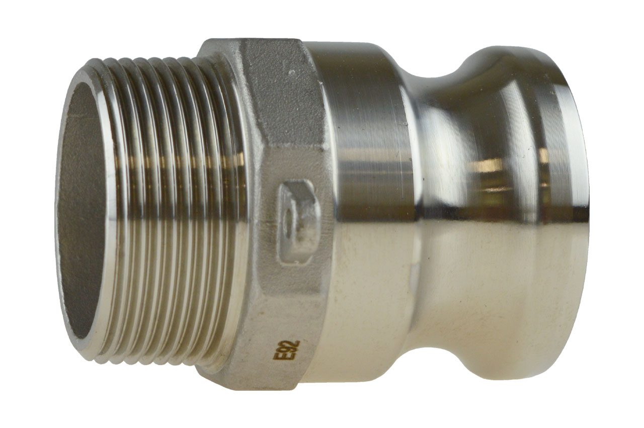 V-Teil mit Außengewinde Typ F, System Kamlock, VA