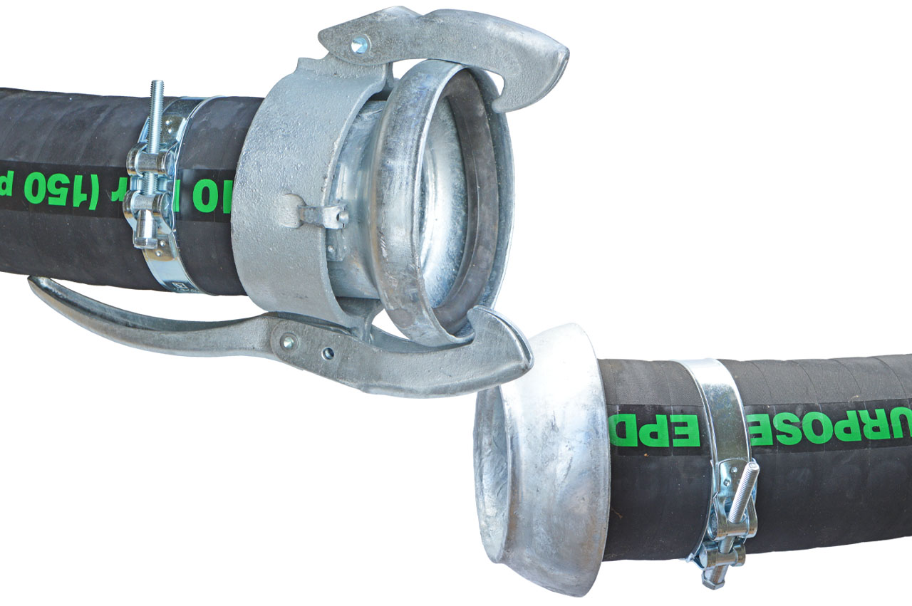 Vormontierter EPDM Saug- und Druckschlauch für Abwässer 202AA mit Kupplungen