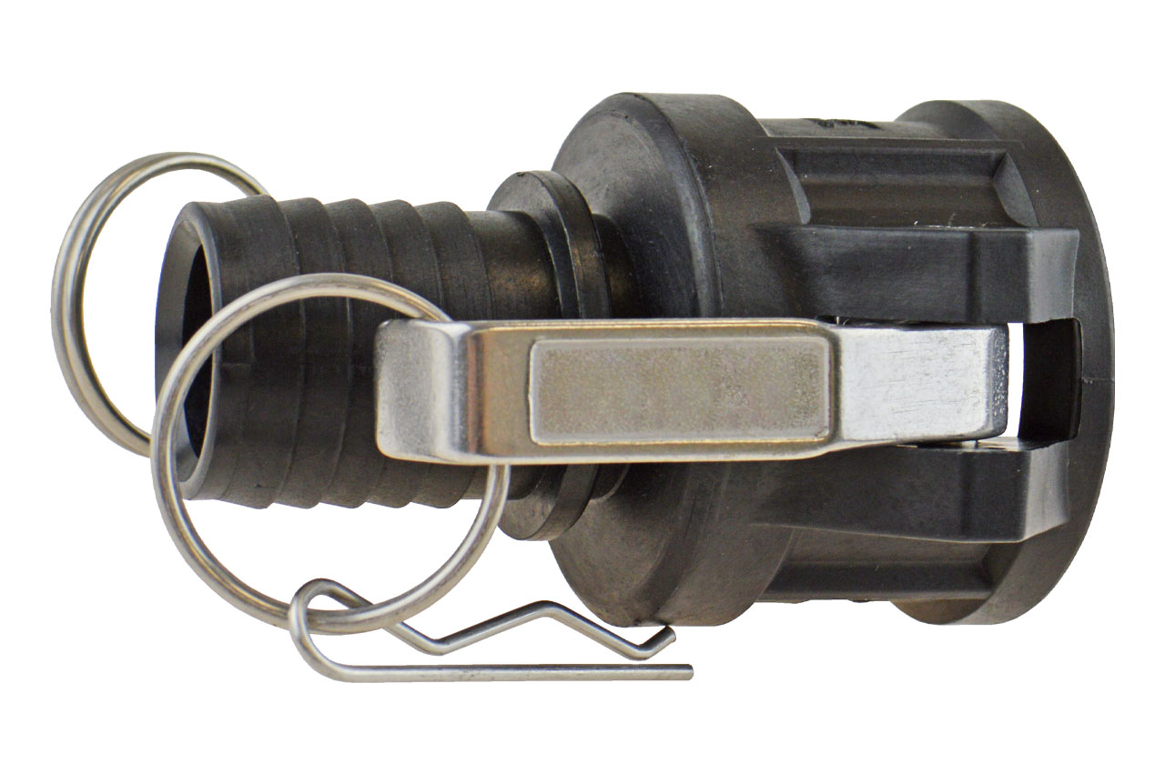 M-Teil Stutzen mit Sicherungsbund, Typ C, System Kamlock, PP