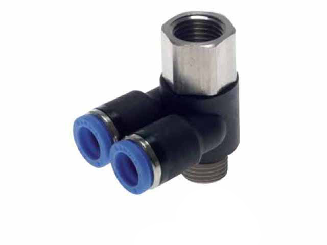 Y-Steckverschraubung mit Innen- und Außengewinde, Standard