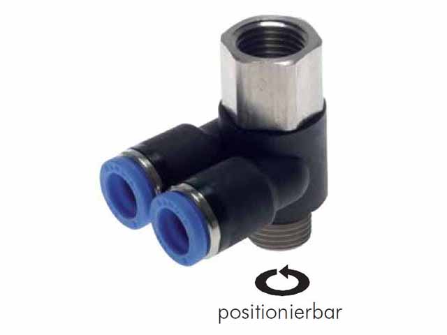 Y-Steckverschraubung mit Innen- und Außengewinde, Standard