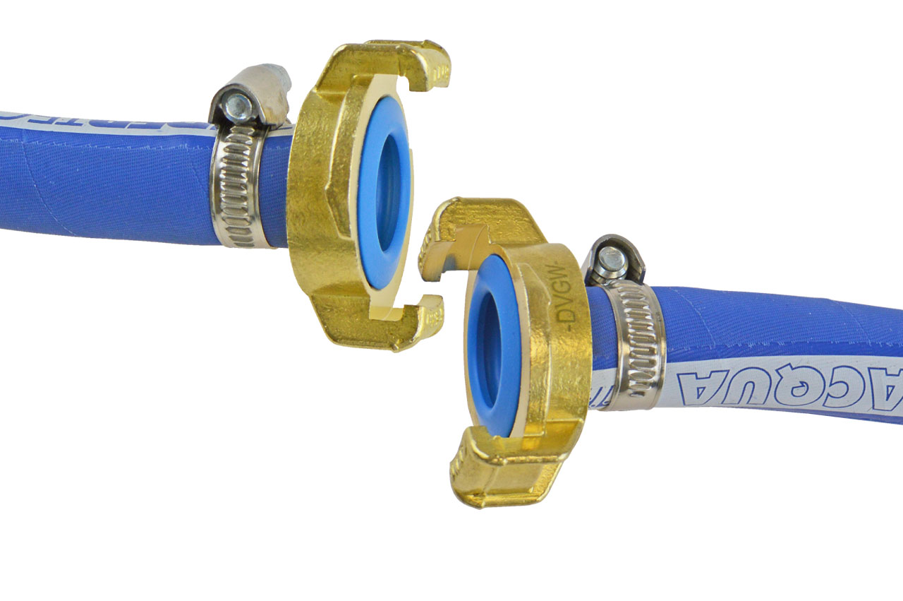 Vormontierter Trinkwasserschlauch TUSIL® ACQUA mit GEKA® plus Kupplungen