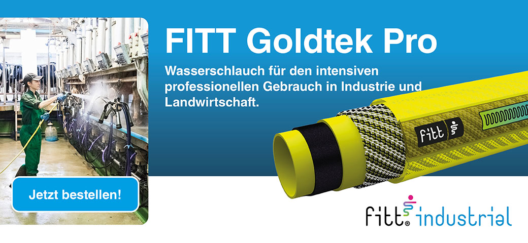 FITT Goldtek Pro - Der Wasserschlauch für den intensiven und professionellen Gebrauch in Industrie & Landwirtschaft