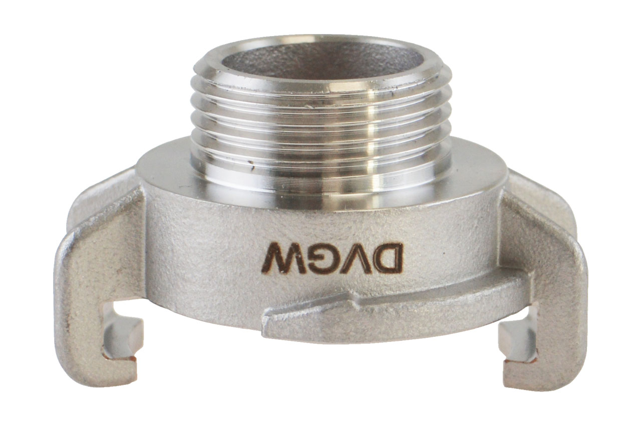 GEKA® plus Schnellkupplung EK mit Außengewinde, KTW, Edelstahl