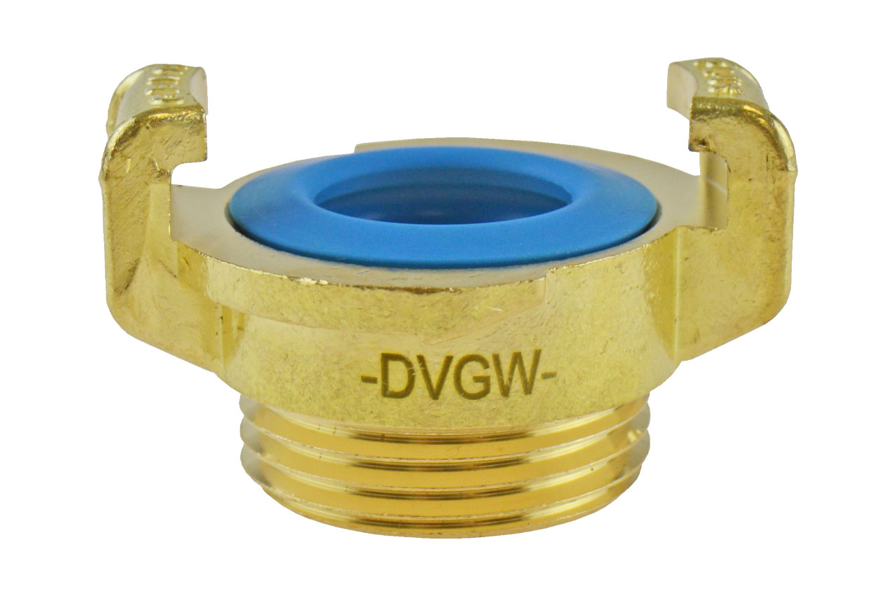 GEKA® plus Schnellkupplung K mit Außengewinde, KTW BWGL, Messing