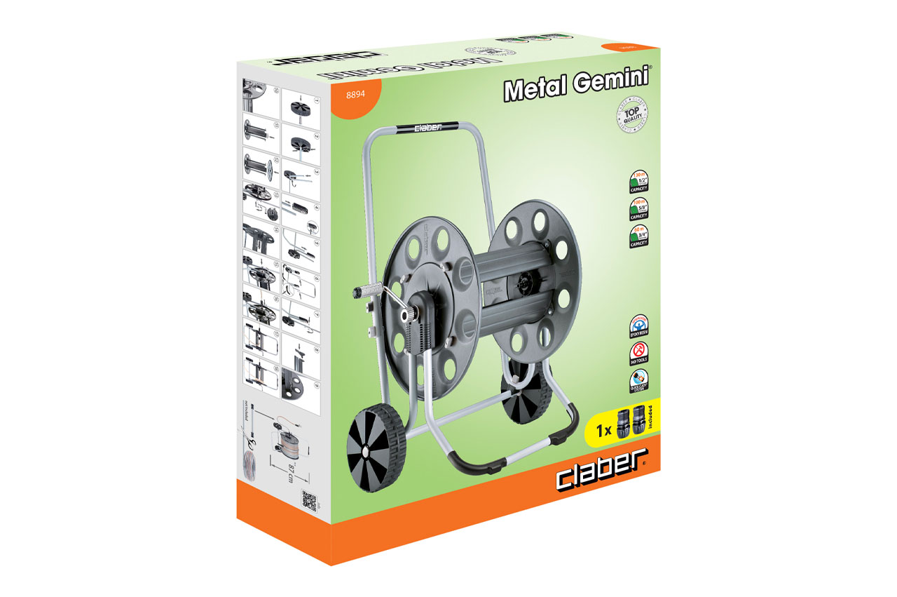 Claber Schlauchwagen METAL GEMINI