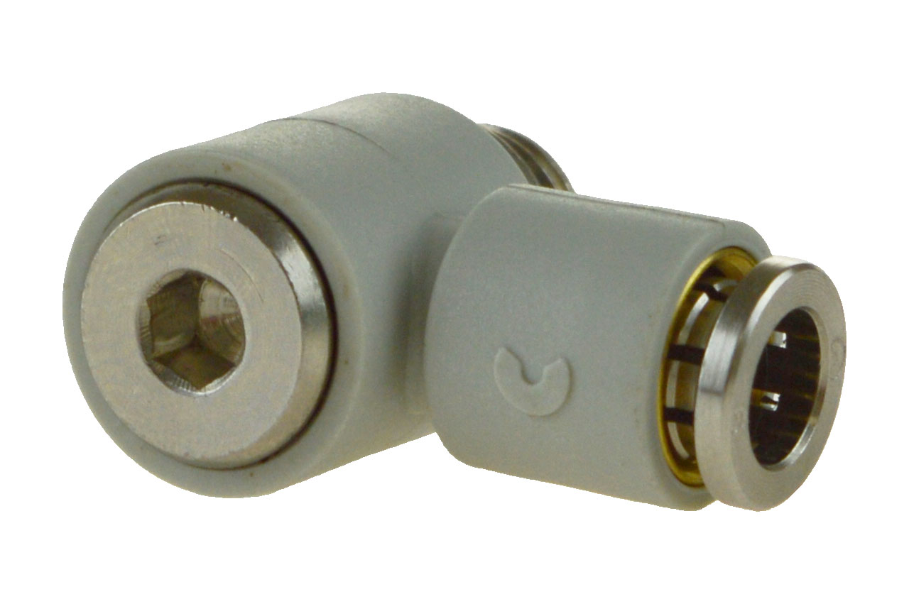 Anschluss 90°, 1/8" x 6 mm als Ersatzteil für die "LA" Automatikschmierung bei dem Kompressor von Battioni & Pagani