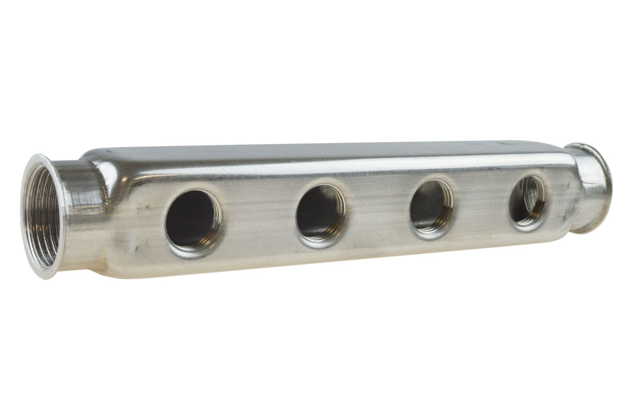 Verteilerleiste mit 4 Abgängen G 1/2" (18,7 mm) Innengewinde