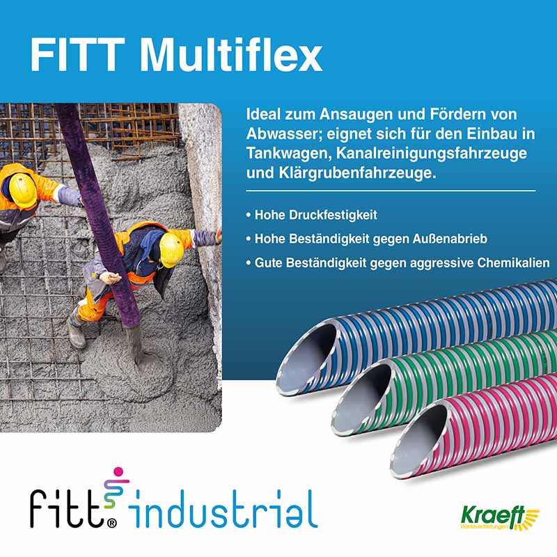FITT Multiflex - Ideal zum Ansaugen und Fördern von Abwasser