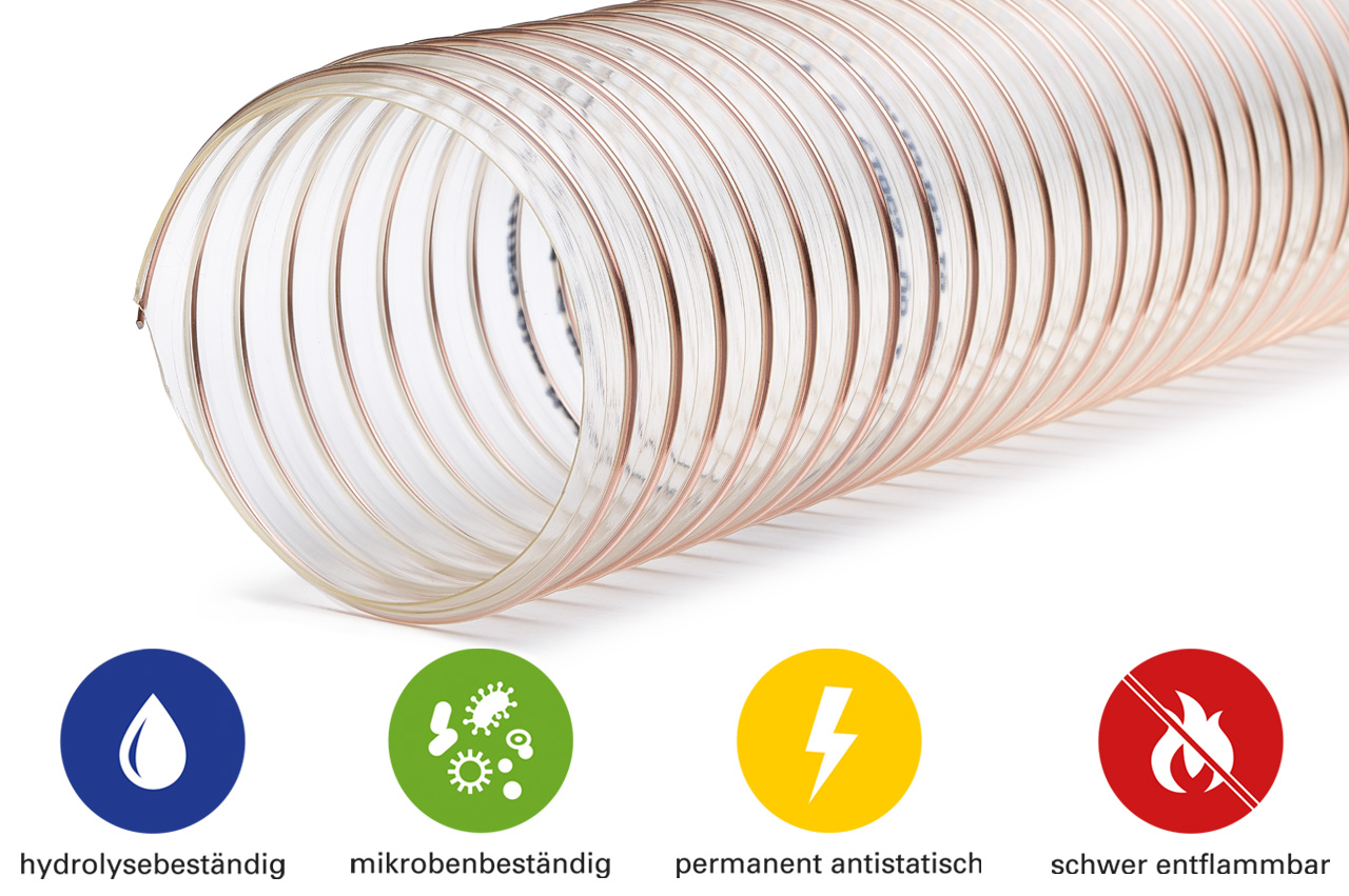 PU Saug-Förderschlauch SMARTFLEX® 0.4, leicht - Eigenschaften