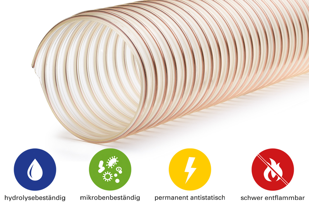 PU Saug-Förderschlauch SMARTFLEX® 0.6, mittelschwer - Eigenschaften