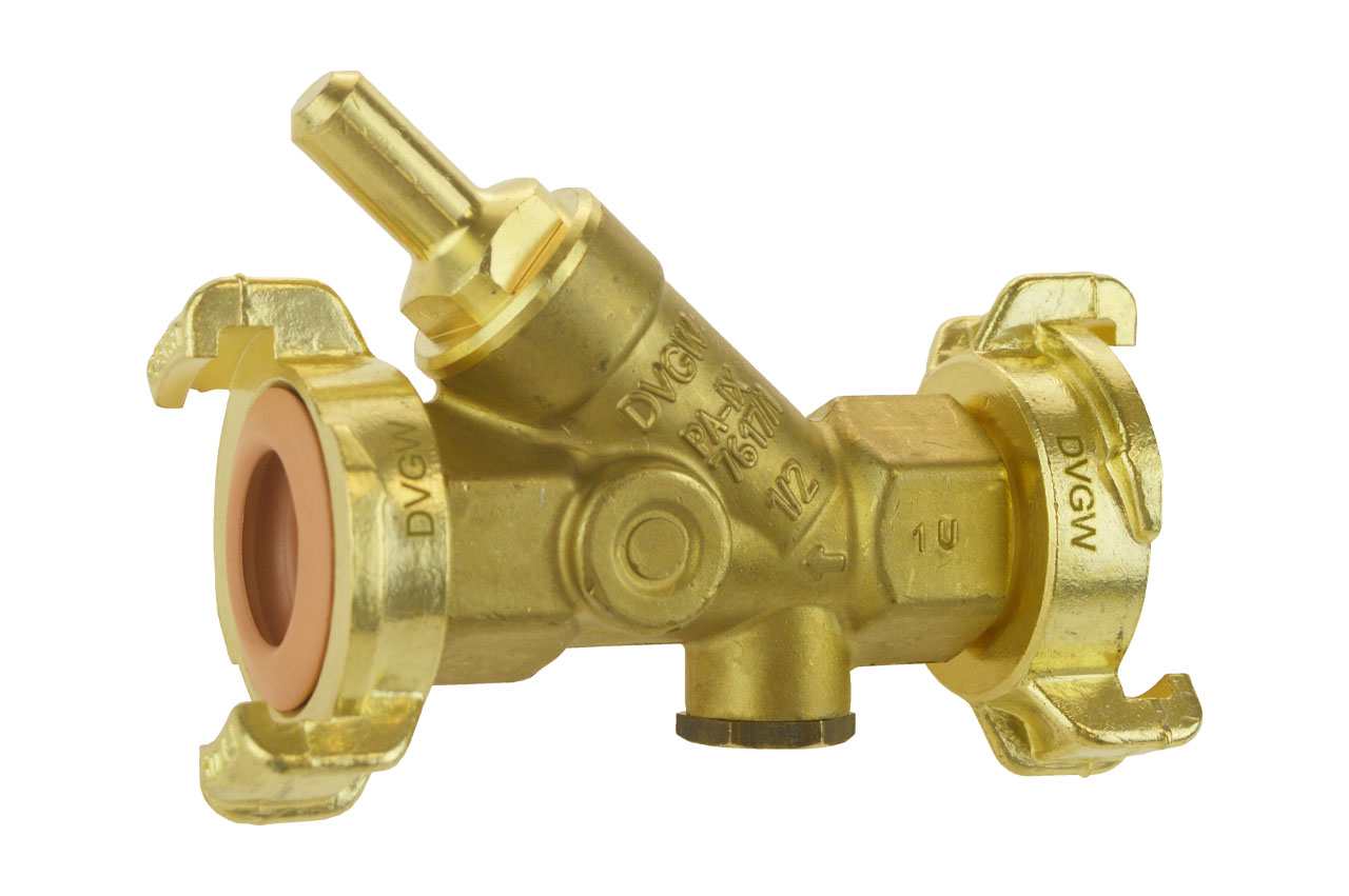 Rückschlagventil mit GEKA® plus Kupplungen, KTW, Messing