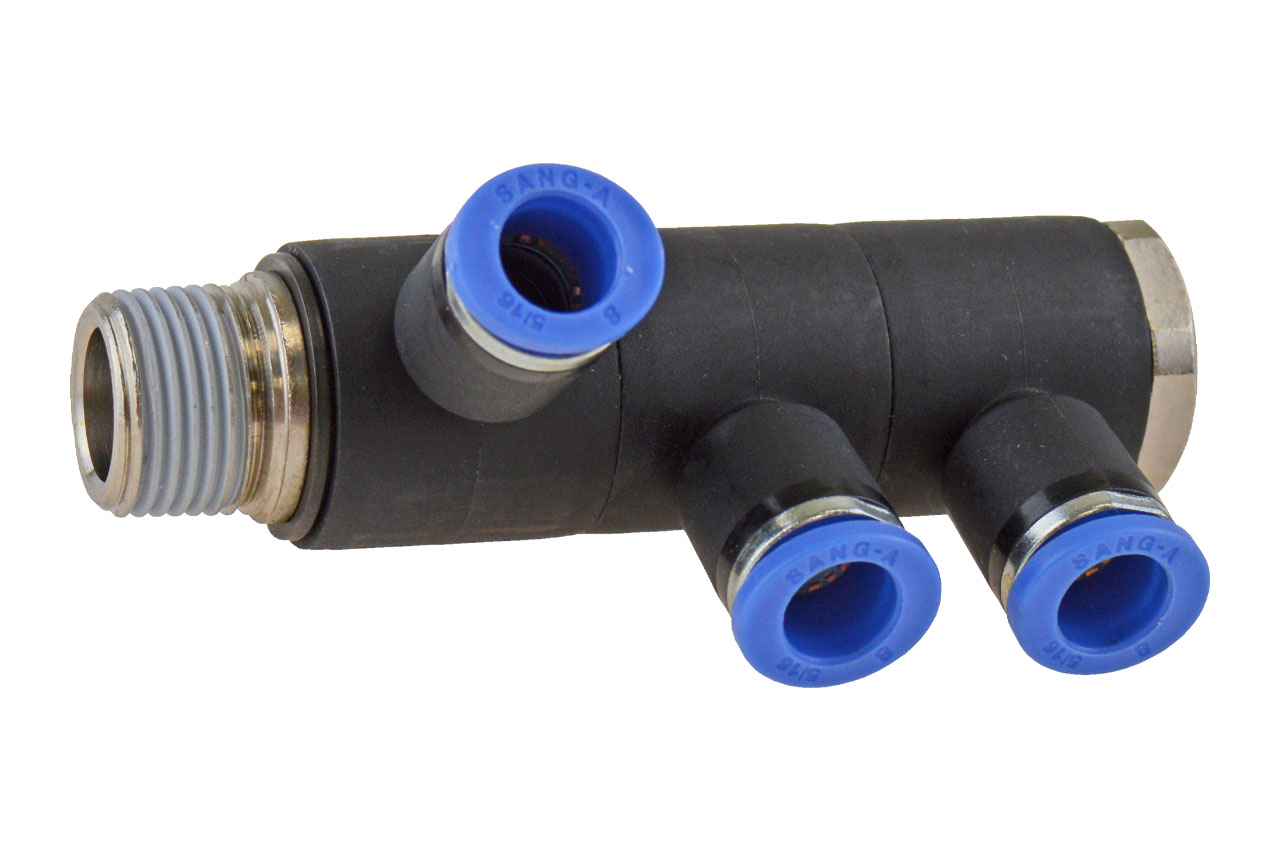 Mehrfachverteiler 3-fach mit Außengewinde, Standard