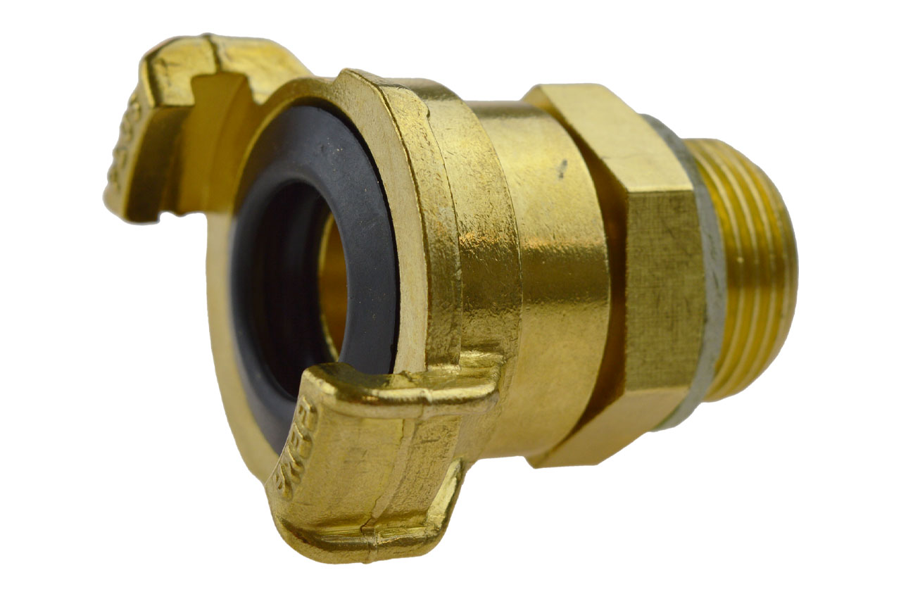 GEKA® plus Schnellkupplung mit Außengewinde drehbar, Messing