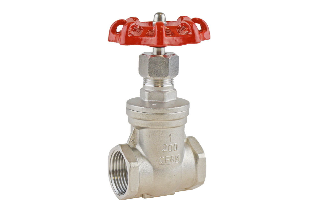 Muffenschieber mit Innengewinde und Handrad, Edelstahl