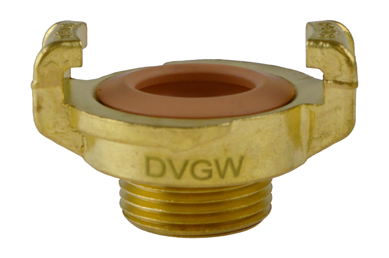 GEKA® plus Schnellkupplung mit Außengewinde, KTW, Messing