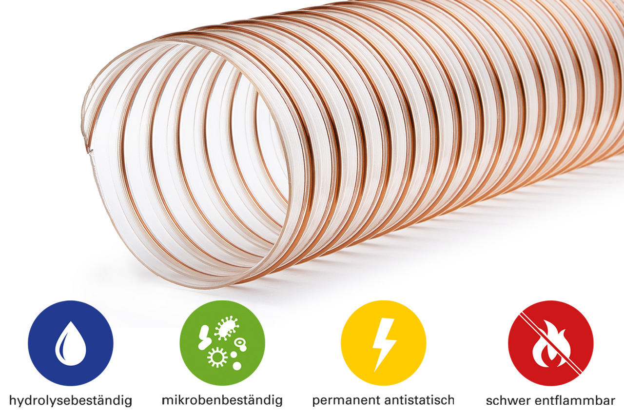 PU Saug-Förderschlauch SMARTFLEX® 0.7, mittelschwer - Eigenschaften