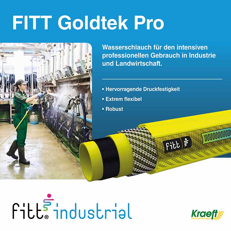 FITT Goldtek Pro - Der Wasserschlauch für den intensiven und professionellen Gebrauch in Industrie & Landwirtschaft