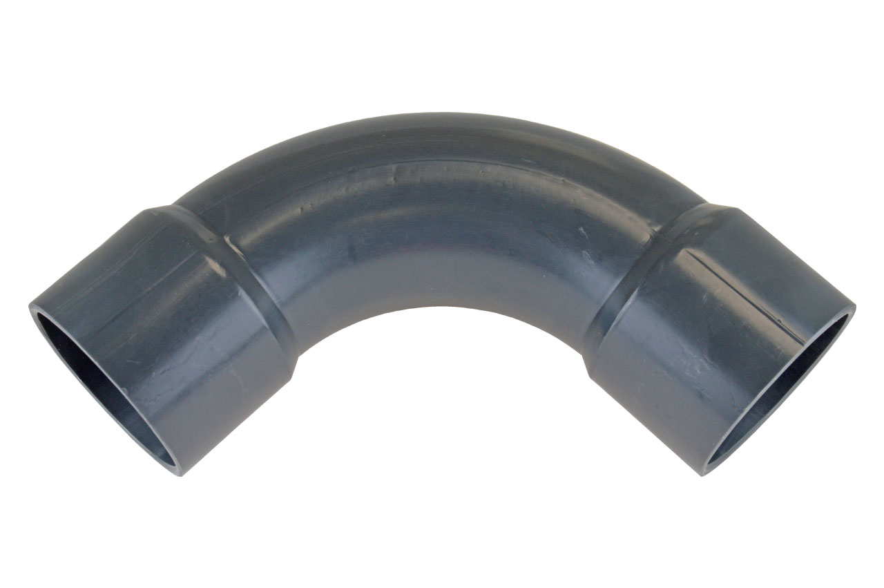 Rohrbogen 90° mit Klebemuffen, PVC-U