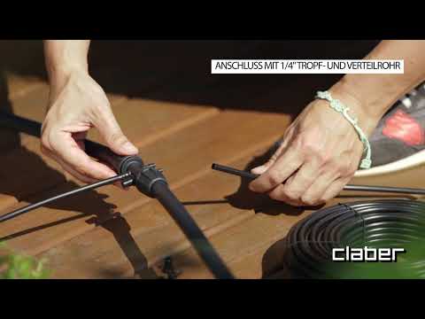 Claber PE-Rohr Klemmverbinder mit 4 Anschlussnippeln