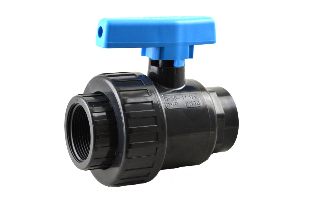 Produktbild von Pondlife PVC Kugelhahn Ohne Überwurfmutter 25mm, Absperrhahn Mit 2 Klebemuffen, Zur Verklebung Mit PVC-Rohren, Für Pool- Und Teichbau, Aquaristik